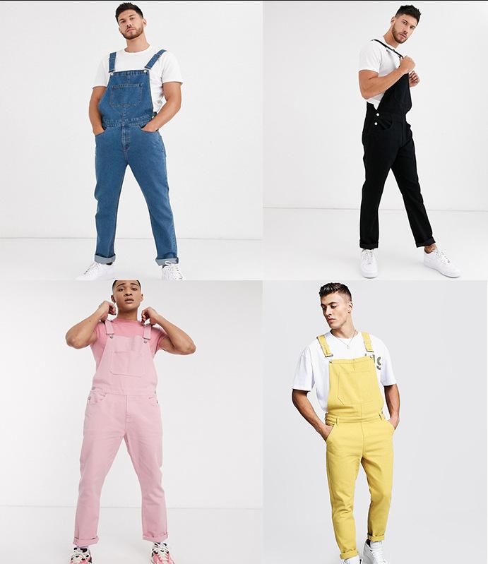 オーバーオール メンズ デニム サロペット ジーンズ 男性用 ロングパンツ スキニー ウォッシュ加工 ス..