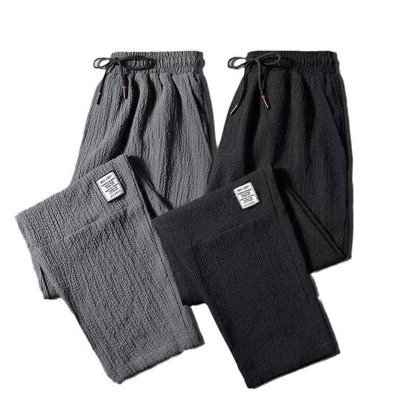 パンツ 男性用 ワークパンツ 作業ズボン 建築 仕事着 大サイズ 薄手 速乾性 ポリエステル 麻混紡 ブラック グレー グリーン