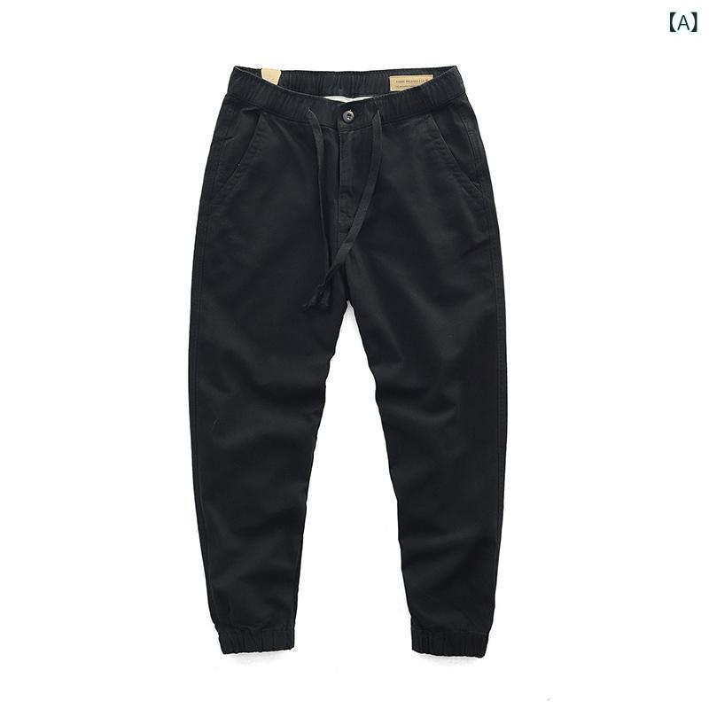 パンツ 男性用 ワークパンツ 作業着 ズボン 耐摩耗 束脚 カーゴパンツ 春秋 カーキ グレー 黒 作業用 普段使い アウトドア