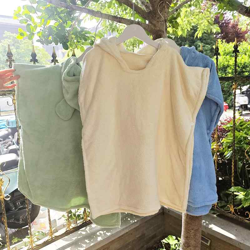 ベビー・キッズ バスローブ 吸水速乾 フード付き コーラルベルベット 男女兼用 子供用 バスタオル ベー..