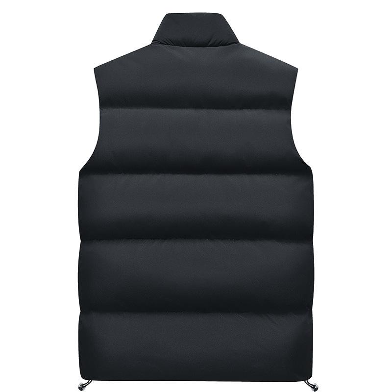 アウター メンズ 男性用 中綿ベスト 厚手 あったか 防寒 暖かい カジュアル プリント フードなし チョ..