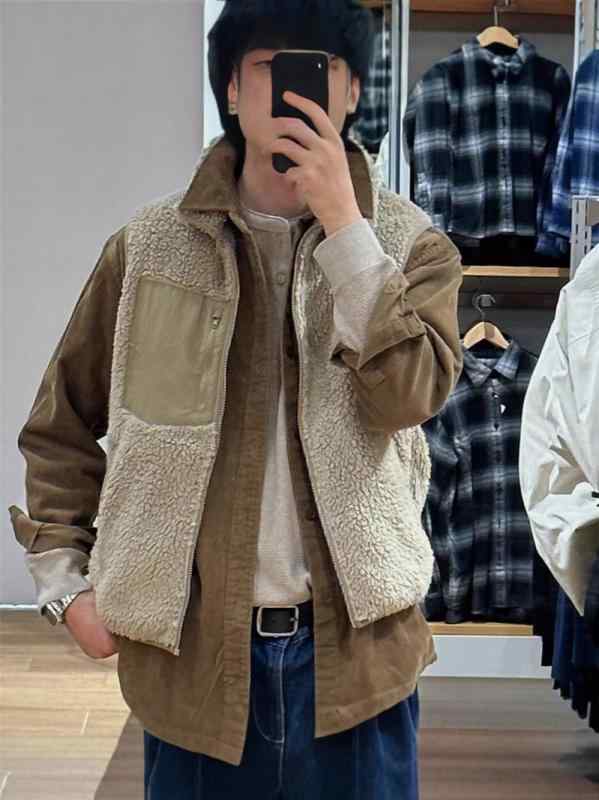 ベスト 男性用 婦人服 フリース 裏起毛 秋冬 立襟 アウトドア 普段使い ブラック ベージュ系 カーキ S ..