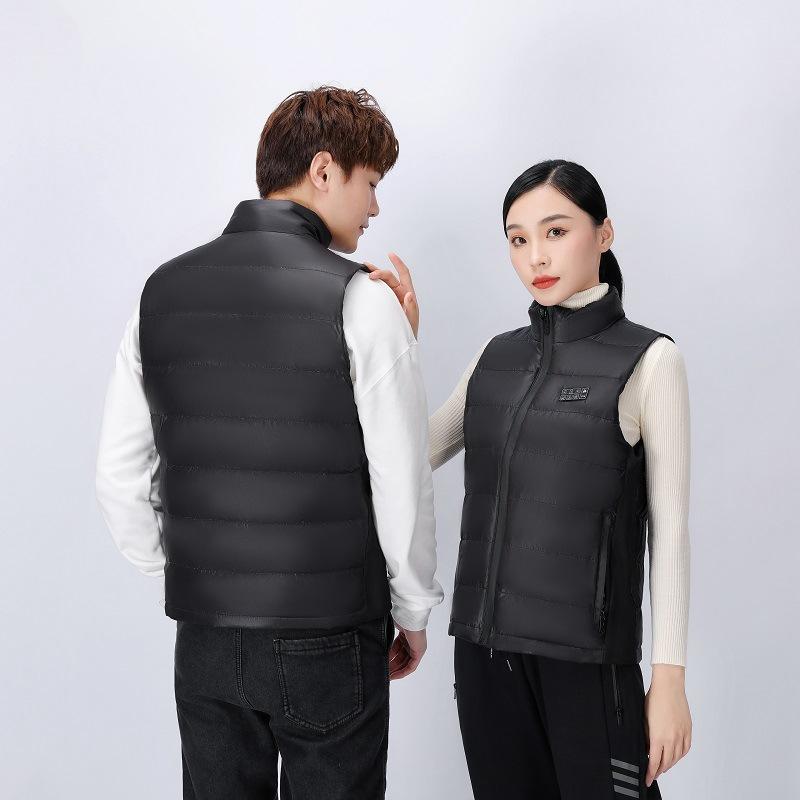 ベスト 男性用 電熱ベスト 18箇所発熱 加熱ベスト 温度調整可能 立襟 ポリエステル 防寒 寒さ対策 アウトドア 普段使い