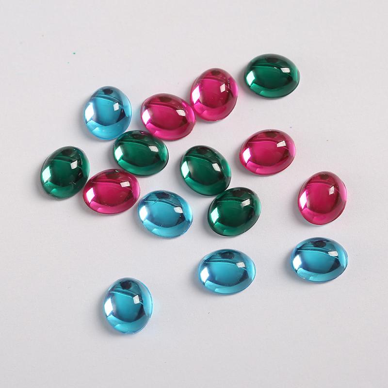 DIY ジュエリー アクセサリーパーツ アクリル製 エリプティカル 猫目型 ビーズ 平面カット ブラック ホワイト レッド ブルー パープル グリーン イエロー 水色 薄紫 コーヒー 浅黄 浅緑 薄ピンク 薄青 藍緑 ローズレッド ダークブルー 薄コーヒ