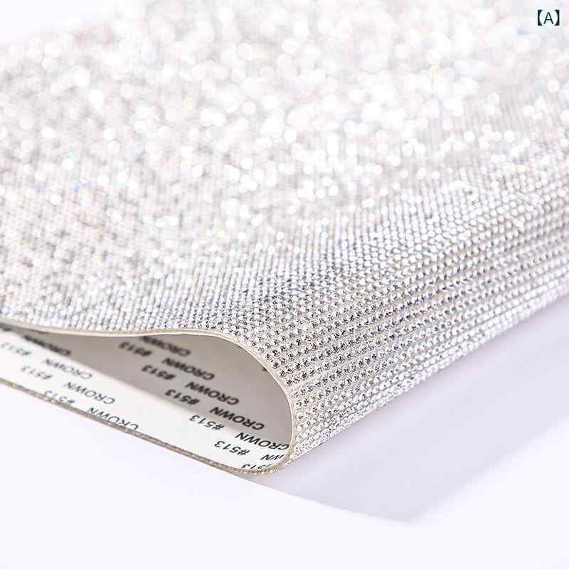 カー用品 ラインストーン ステッカー デコレーションパーツ 水晶 ガラス製 DIY 手芸 ホワイト AB色 ブ..