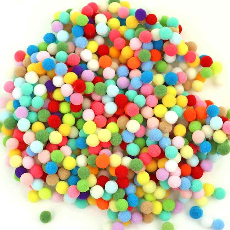 手芸パーツ 毛糸玉 カラフルミックス ぬいぐるみ DIY素材 ポリエステル製 アクセサリーパーツ