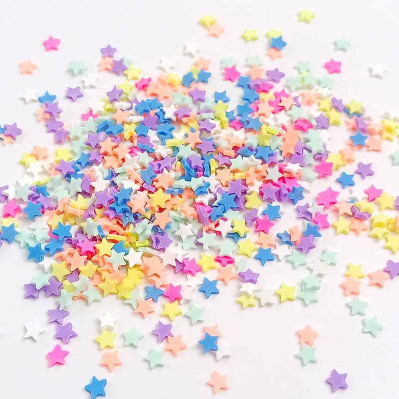 ヘアアクセサリー DIY素材 五角星 軟陶製スライス パーツ 詰め合わせ アソート ゆめかわ パステルカラー