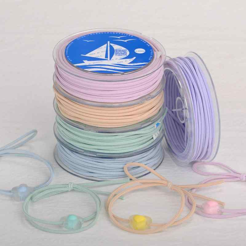 ヘアゴム キッズ 子供用 弾力 アクセサリー DIY 手作り 素材 パーツ パステルカラー 編み込み ブレスレット