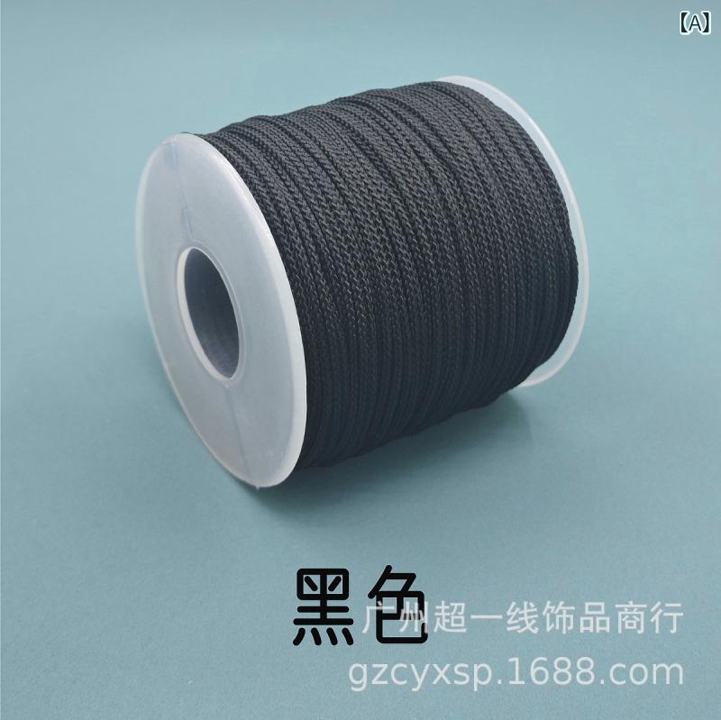 手芸糸 DIY 手編み 組み紐 ブレスレット用 赤紐 ストラップ パーツ 黒色 大紅色 コーヒー色 ワインレッ..