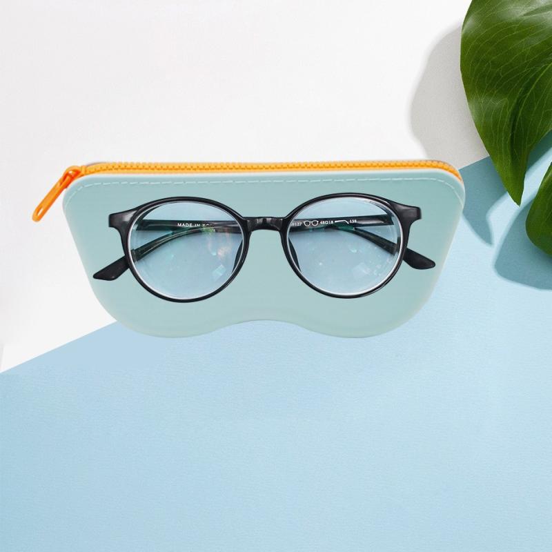 メガネケース シリコン製 マルチポーチ 小物入れ 携帯用 防塵 旅行 収納 天藍色 灰白色 粉红色 墨绿色 ..