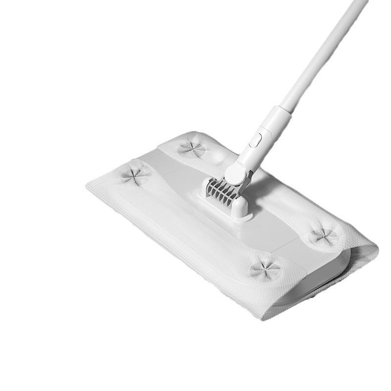 フロアワイパー レディース メンズ 兼用 超極細繊維モップ 伸縮式 ホワイト 白 ドライシート ウェット..