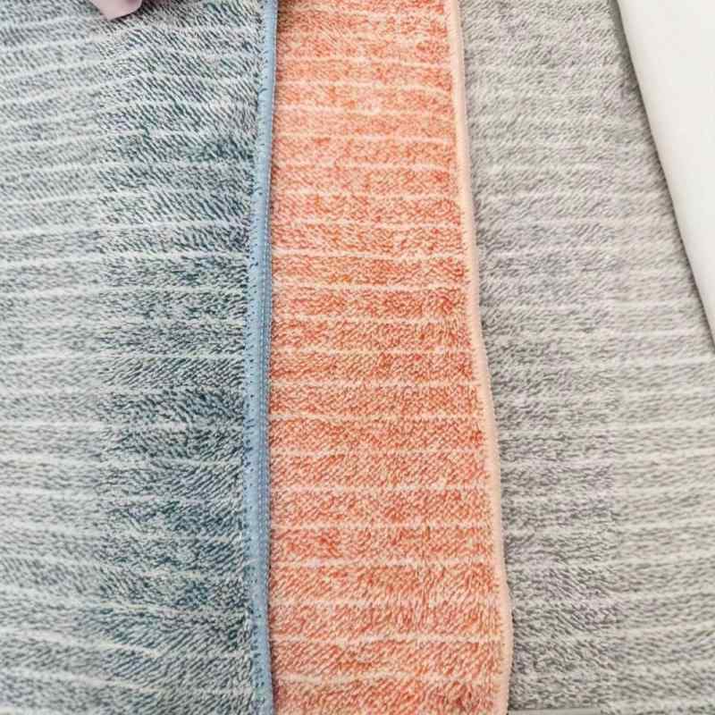 キッチンクロス 竹炭配合 食器洗い布 マイクロファイバー ふきん 厚手 吸水 速乾 抗菌 防臭 油汚れ 鍋 皿 ストライプ