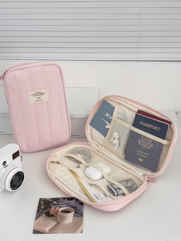 小物入れ レディース 縦型 収納ポーチ 大容量 旅行用 データケーブル収納 学生 文具 ペンケース 防水 ..