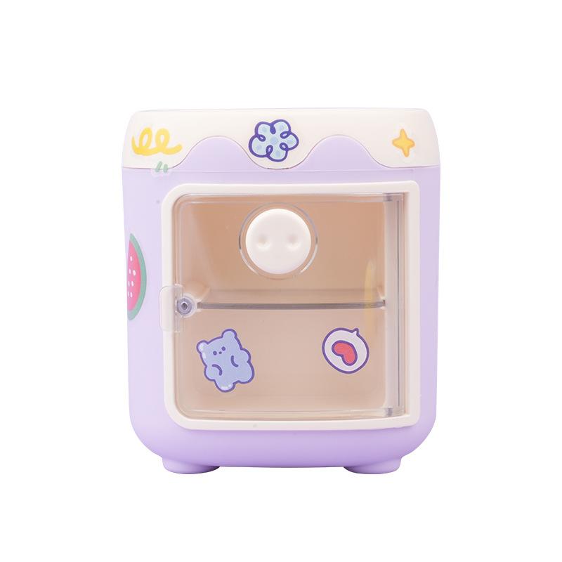 ペン立て 文房具 収納ケース デスクオーガナイザー 化粧ブラシホルダー プラスチック製 かわいい ラウ..