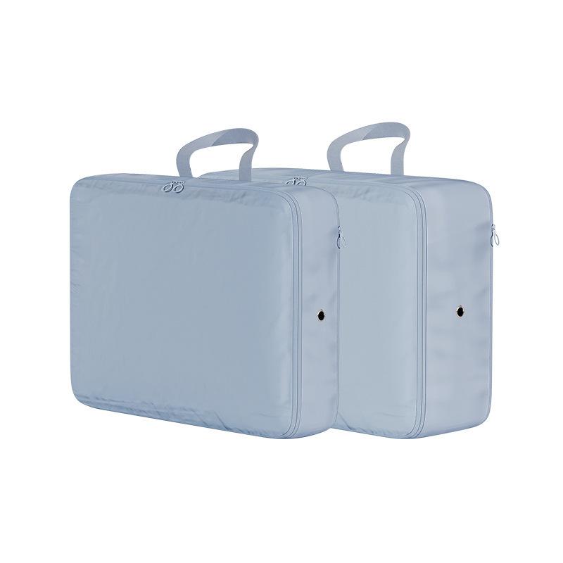 衣類収納袋 旅行用 圧縮袋 ポリエステル 軽量 多用途 下着 コットン 羽毛布団 整理整頓用 ミルクホワイト ピンク系 霧ブルー グレー ブラック