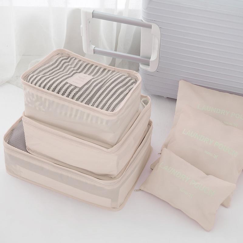 旅行用収納バッグ 6点セット 衣類 整理 トラベルポーチ アレンジケース インナーバッグ 下着 洗濯物 着替え