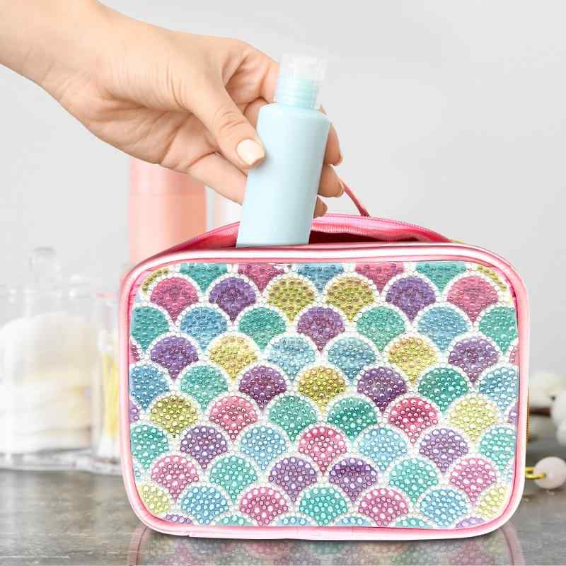 ダイヤモンドアート メイクアップバッグ PET DIY 手作り 化粧ポーチ 包装袋 精油ケース 無地