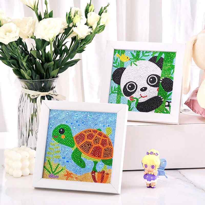 ダイヤモンドアート キッズ 知育玩具 シール ステッカー 手作り DIY キット カートン かわいい 女の子 ..
