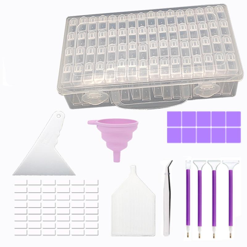 DIY道具 ガラスビーズ 収納ケース セット ビーズケース パーツケース 手芸用品 アクセサリーケース