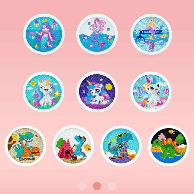 子供用 DIY ダイヤモンドアート キット ユニコーン フレーム付き 手作り 知育玩具 アクリル かわいい ..