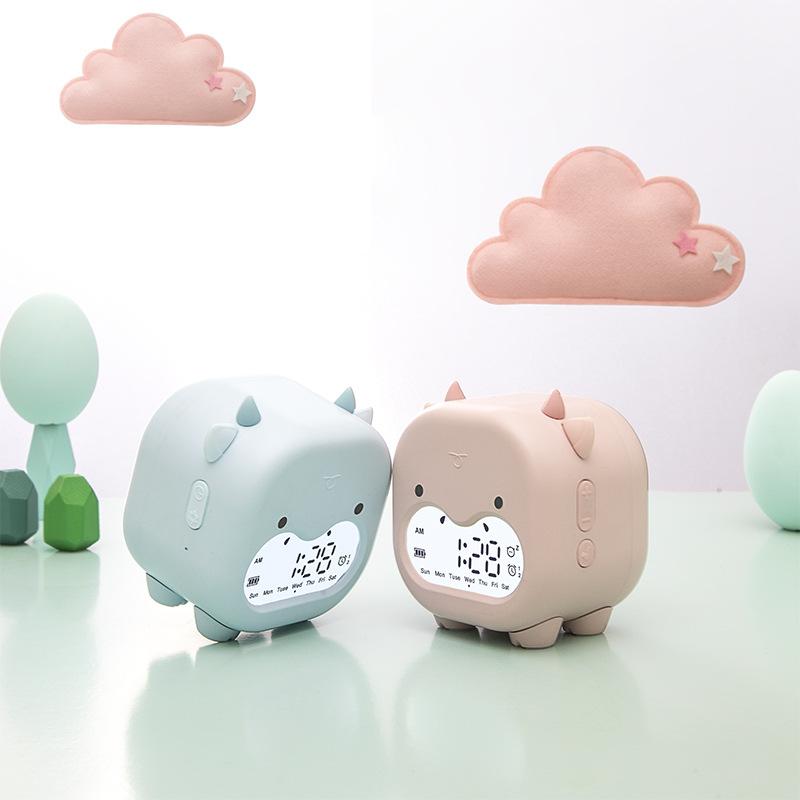 置き時計 子供部屋用 かわいい ウサギ型 アラーム スヌーズ機能付き LED表示 デジタル時計 目覚まし時計 男の子 女の子 ピンク ブルー