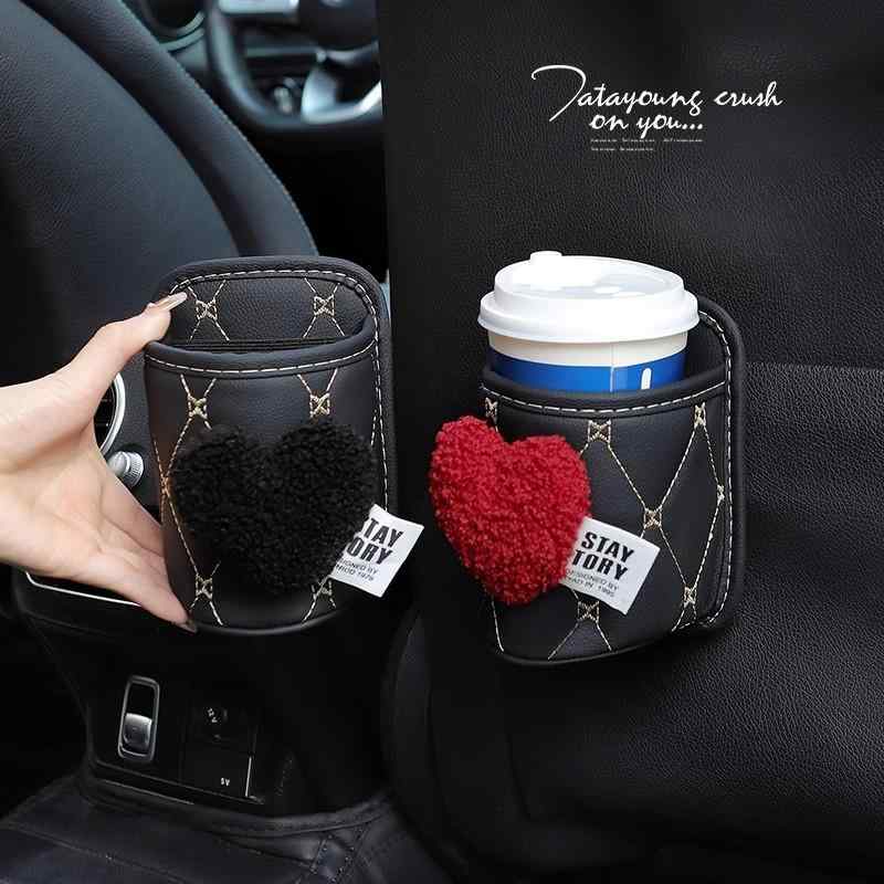 カー用品 車載ホルダー レディース 車内収納 車載 ドリンクホルダー 車用収納ボックス 小物入れ かわい..