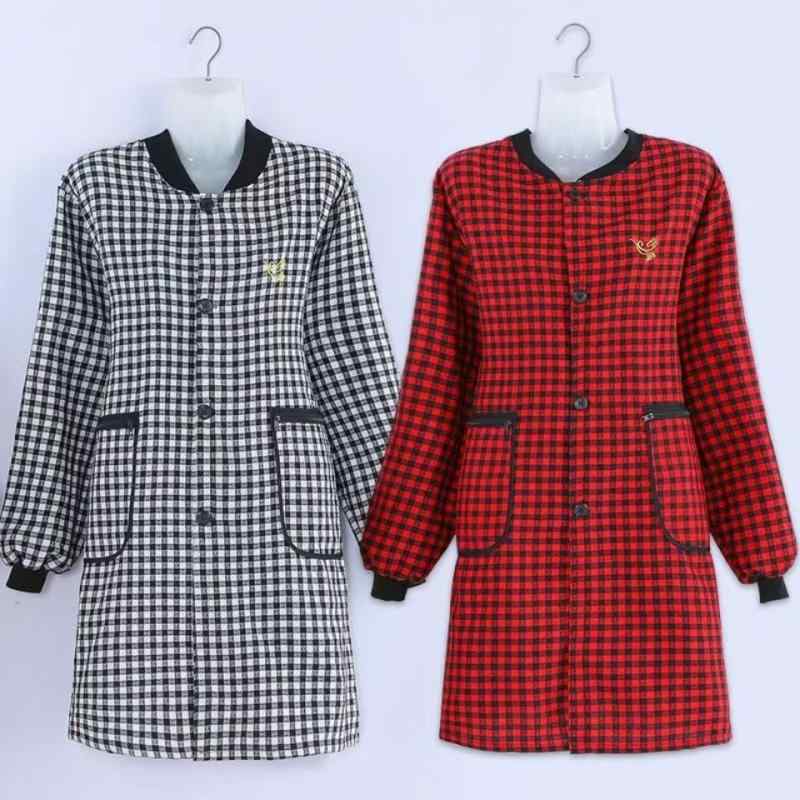 エプロン 大人用 長袖 割烹着 コットン おしゃれ かわいい キッチン 家事 DIY 料理教室 カフェ 保育士 ..