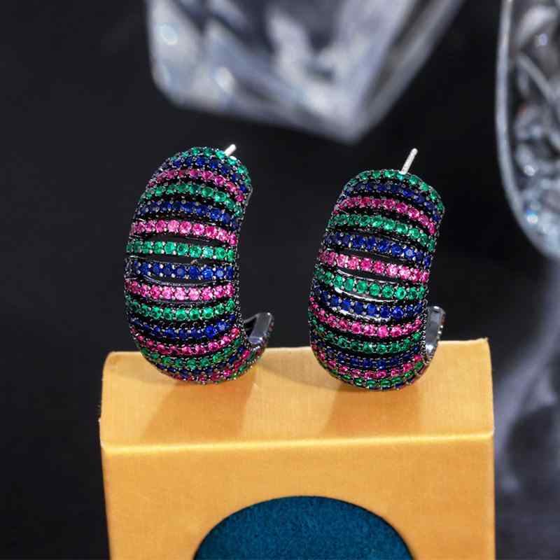 ピアス レディース S925シルバー 個性的 水滴形 ジルコニア 電気メッキ加工 カラフル グラデーション ..