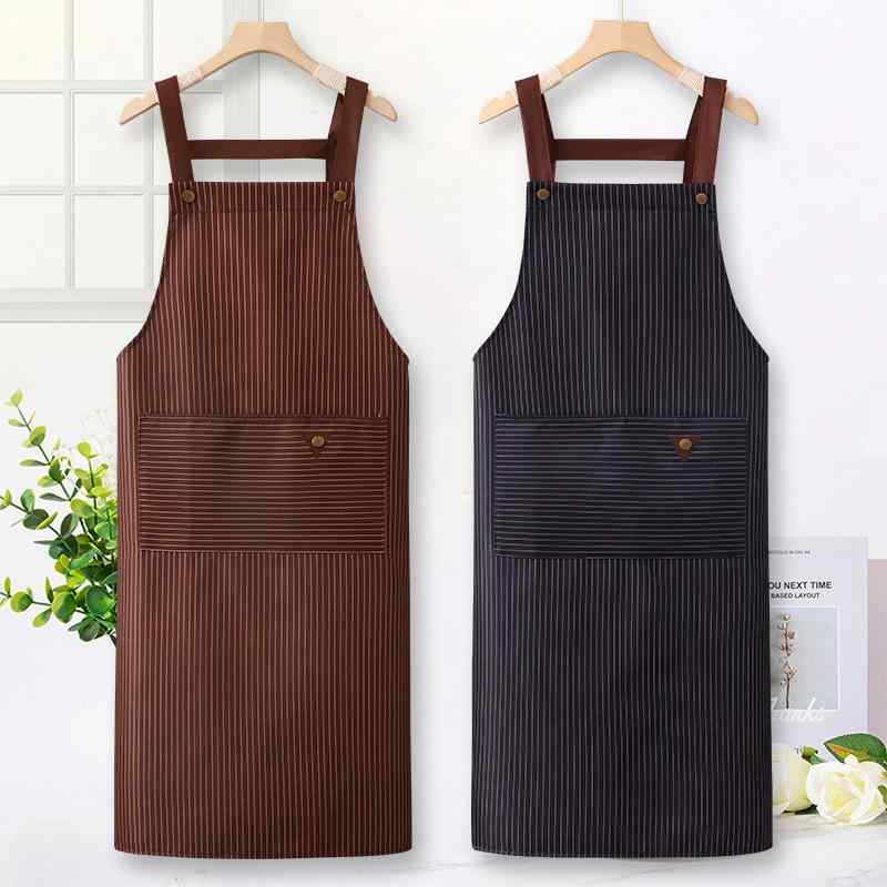 エプロン 男性用 防水 防油 キッチン カフェ 飲食店 大判サイズ ゆったりサイズ 調理用 作業着 かわいい