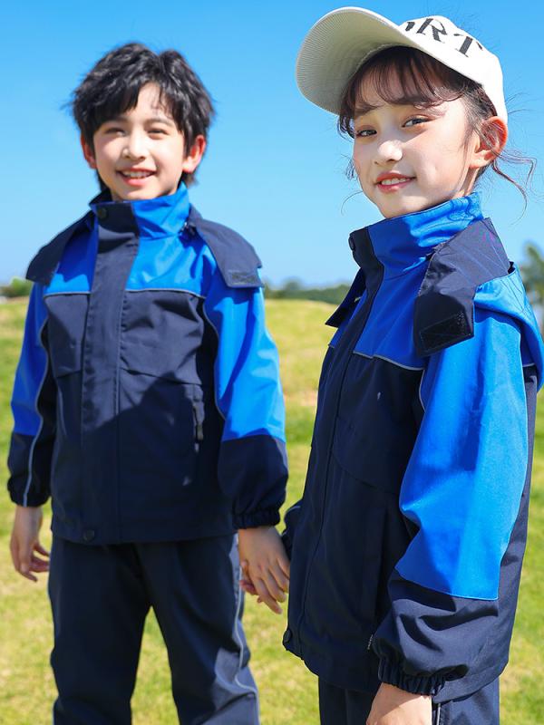 スクールユニフォーム 子供用 ジャージ 上下セット 幼稚園 保育園 制服 防寒着 撥水 防水 キッズ 3点セ..