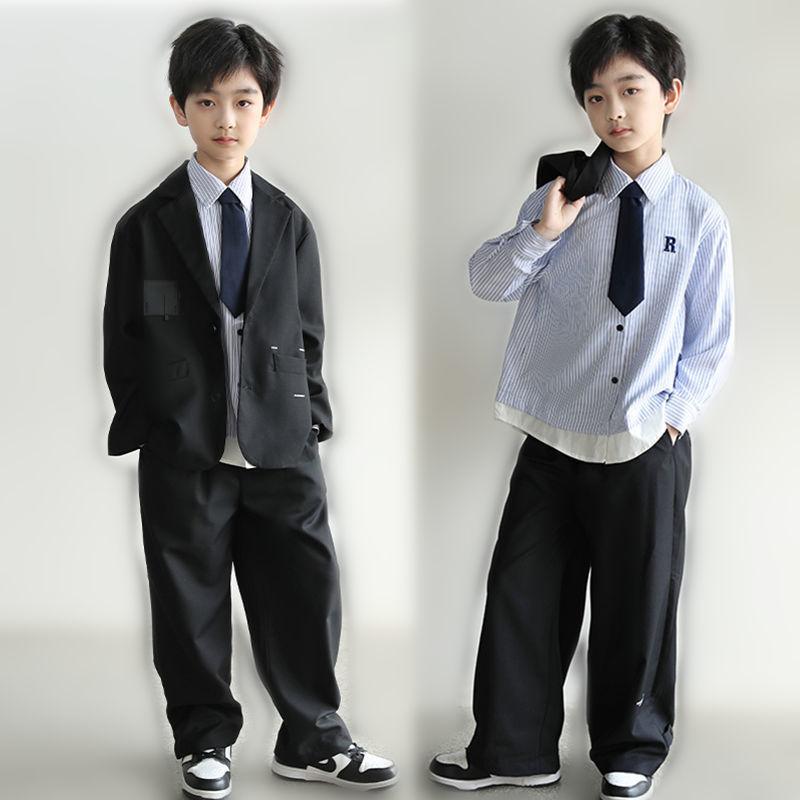 キッズ 男の子用 スーツ セットアップ フォーマル コーデュロイ 上下セット 長袖 ジャケット パンツ 2..