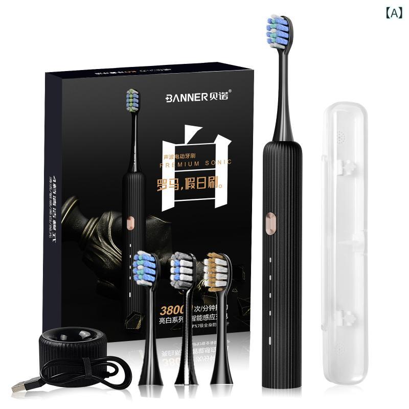 歯ブラシ 電動歯ブラシ 男性用 女性用 音波歯ブラシ 替えブラシ 磁気浮上モーター 充電式 スターリーブ..