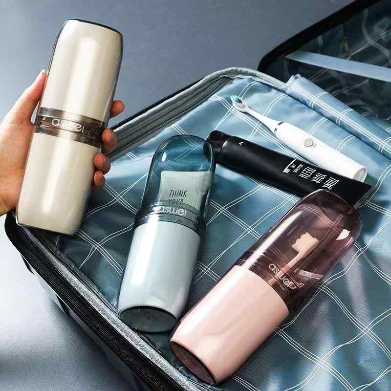 コップ 洗面用品 歯ブラシホルダー 収納ケース 2way 二人用 四人用 家族用 携帯用 タンブラー シンプル..