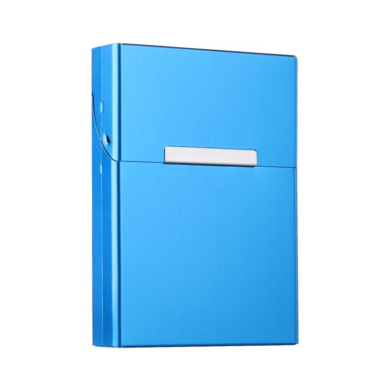 シガレットケース 20本 アルミ合金 煙草ケース タバコケース 収納 携帯 メンズ レディース シルバー ブルー ゴールド レッド