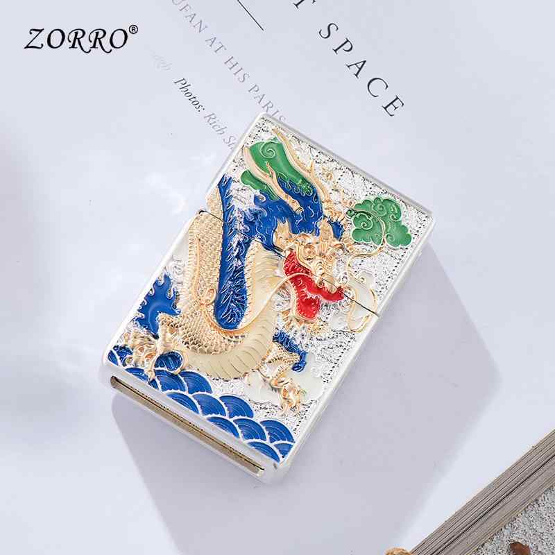 オイルライター 男性用 夜光 威龙 メタル 新中式 民族風 古典 中国風 宮廷風 国潮 ギフト プレゼント