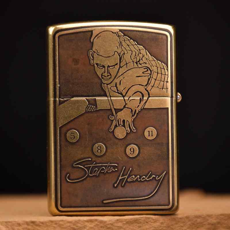 オイルライター 純銅製 ビリヤード エイトボール 卓上 コレクション レトロ ギフト