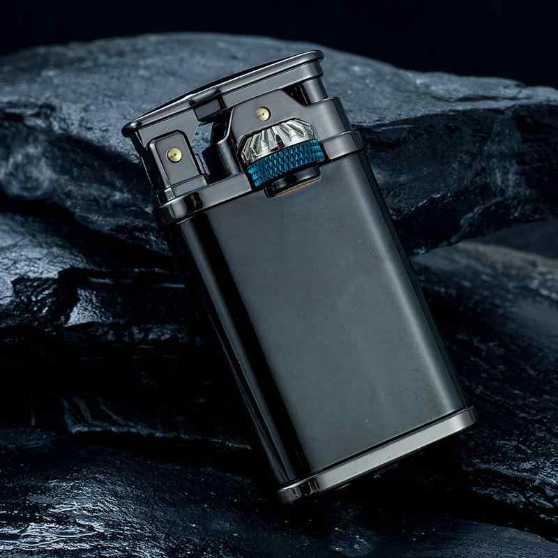 ライター 男性用 レトロ 歯車連動 オイルライター 防風 高級感 ギフト コレクション ゴールド ブラック..