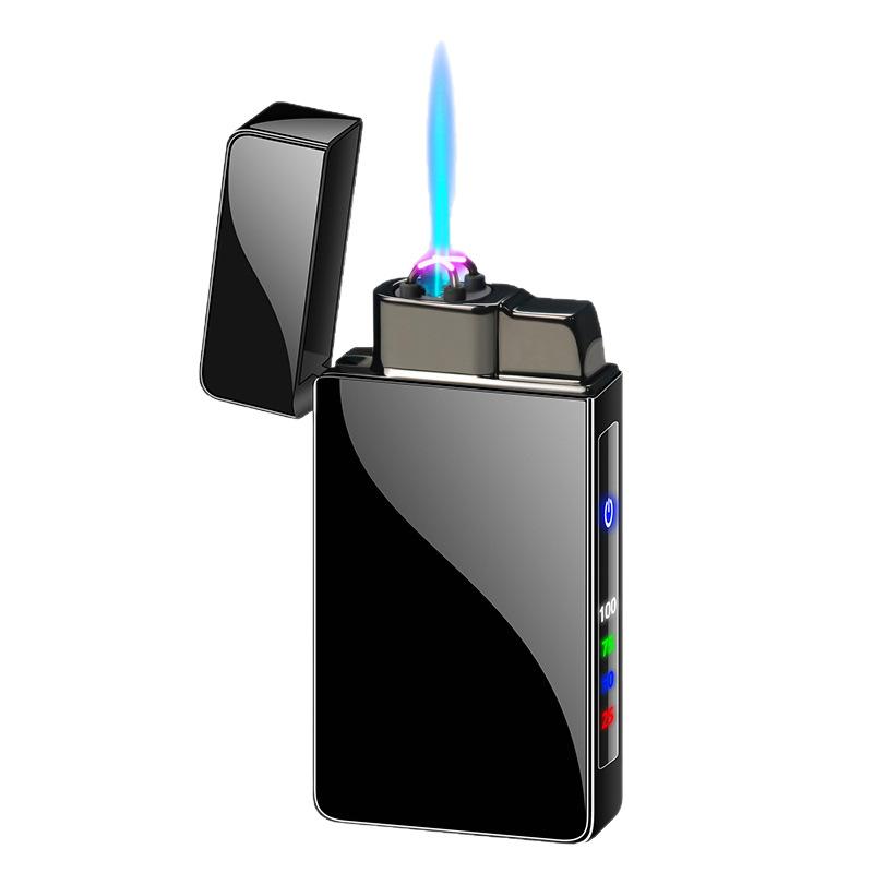 ライター 充電式 ガス 2way 高級感 おしゃれ レーザー彫刻 写真入れ 名入れ 電気メッキ加工 ギフト