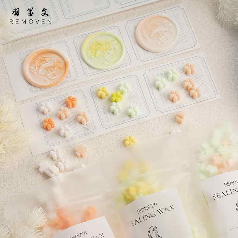 文房具 シーリングスタンプ シーリングワックス 封蝋 封筒 レター 結婚式 招待状 グリーティングカード DIY 手作り 桜 五つ葉 クローバー おしゃれ かわいい パステルカラー