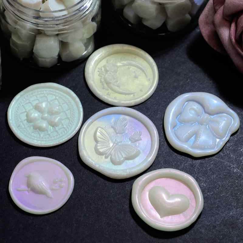 火漆印章 封蝋 シーリングワックス 八角形 250g 131色 混色 パール色 ゴールド