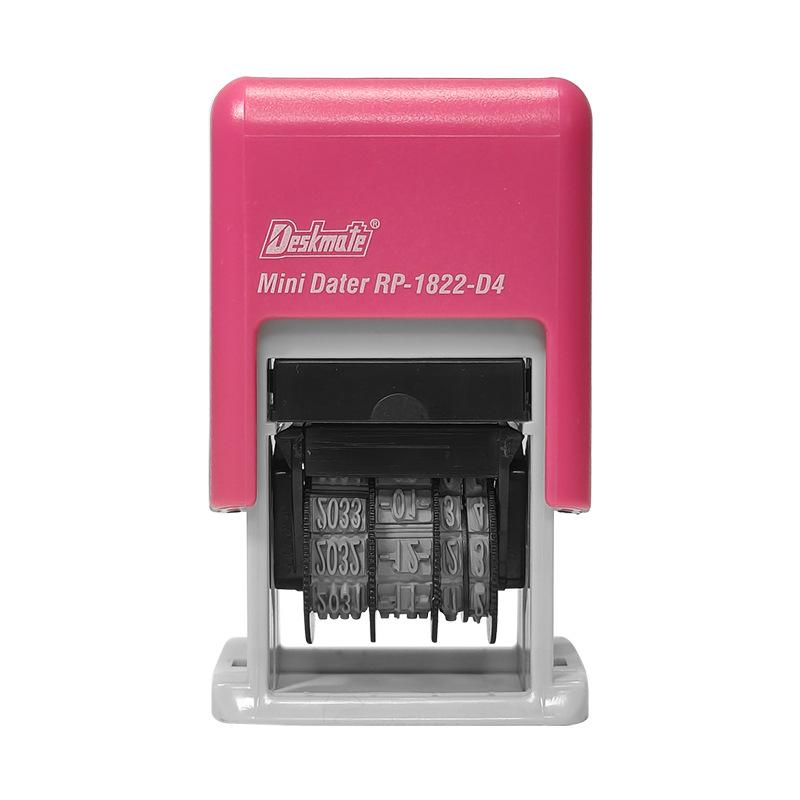 印章 教師用 評価印 採点スタンプ 長方形 プラスチック製 インク浸透式 レッド ピンク系 ブルー ブラック パープル 日付 調整可能 学生 評価 励まし コメント