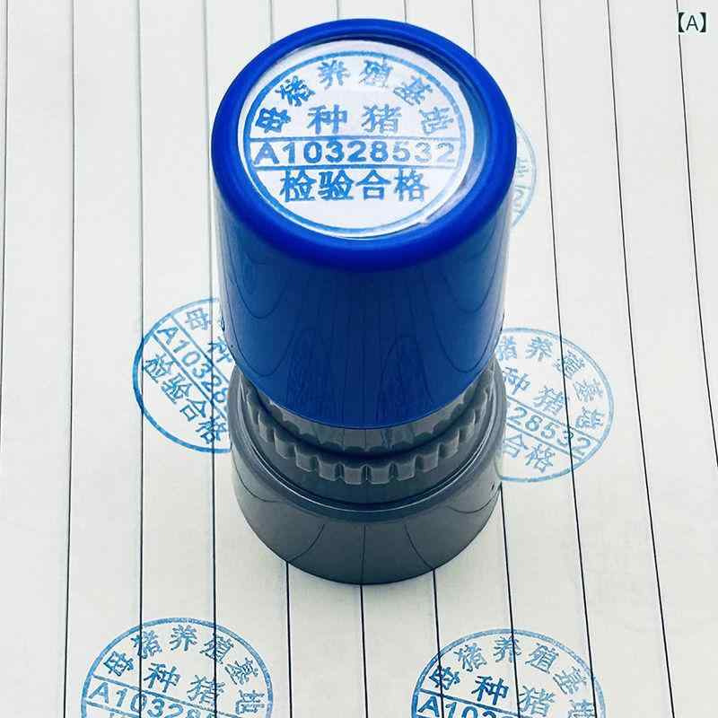 印鑑 スタンプ 豚 母豚 ブタ 養豚場 畜産 肉検査済 合格印 朱肉不要 ブルー レッド プラスチック製 同級生 新築祝い