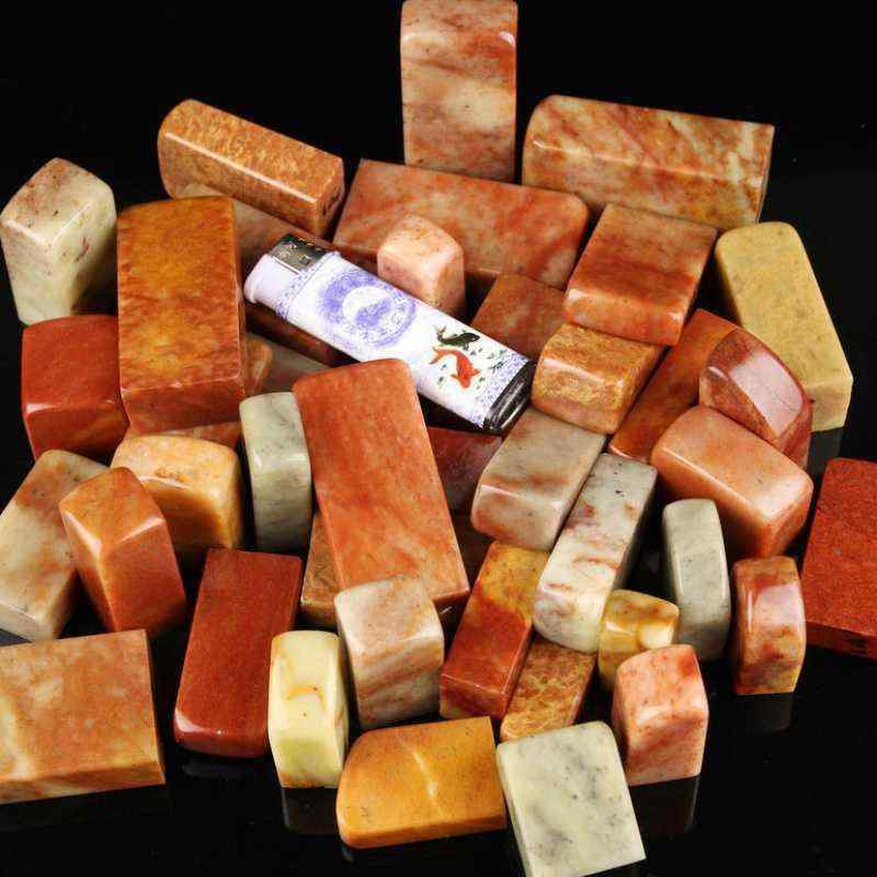 印鑑 その他印章製品 寿山石 書道 落款 石材 篆刻 練習用 スタンダードタイプ 長方形