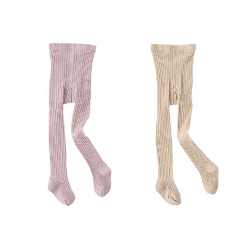 子供服 タイツ &amp; レギンス 女の子 ベビー 純色 コットン 通気性 吸汗性 春秋 薄手 白 黒 グレー ピ..