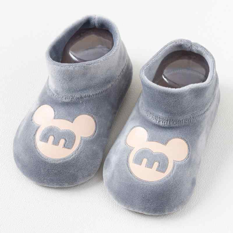 靴下 キッズ ベビー 子供用 滑り止め付き ルームソックス 秋冬 厚手 あったか かわいい 猫 ミッキー 恐..