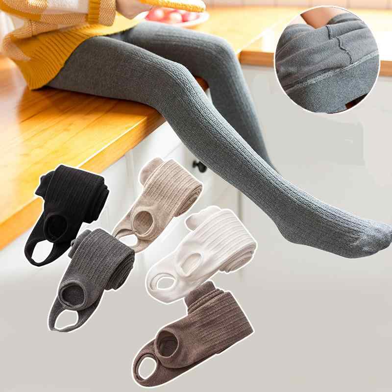 子供服 タイツ &amp; レギンス 秋冬 薄手 裏起毛 あったか 女児 靴下 リブ スパッツ グレー オートミー..