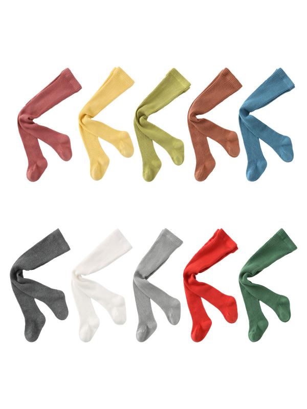 靴下 キッズ 子供用 タイツ ストッキング コットン 綿 無地 春秋 スポーツ 運動 田園 かわいい おしゃ..