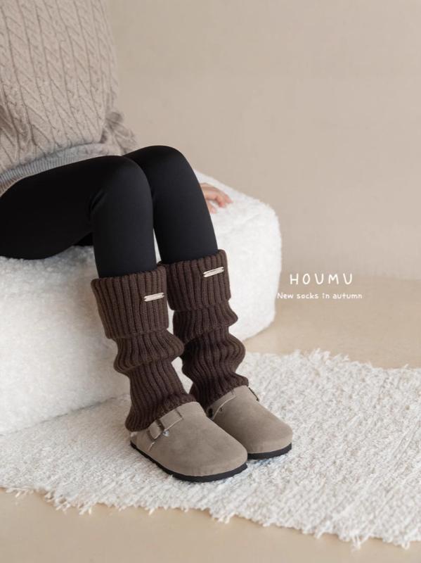 靴下 キッズ 女の子 中 толстовка 暖かい ニット リブ編み 無地 秋冬 春秋 ミドル丈