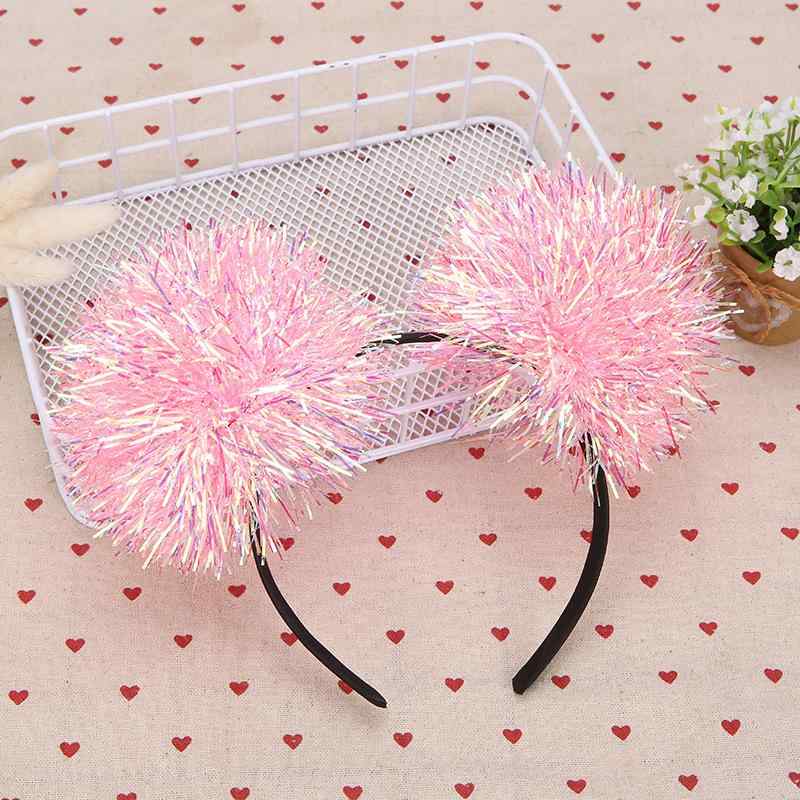 ヘアバンド キッズ かわいい キラキラ 髪飾り パーティー 誕生日 クリスマス ホワイト ピンク系 ブルー