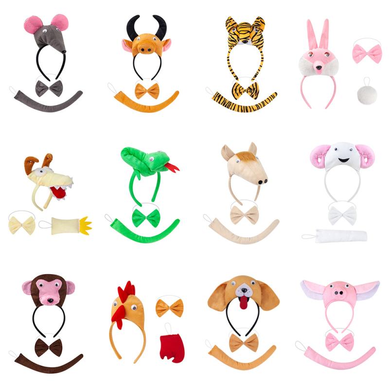 ヘアバンド 子供用 ハロウィン 十二支 動物 カチューシャ コスプレ 舞台衣装